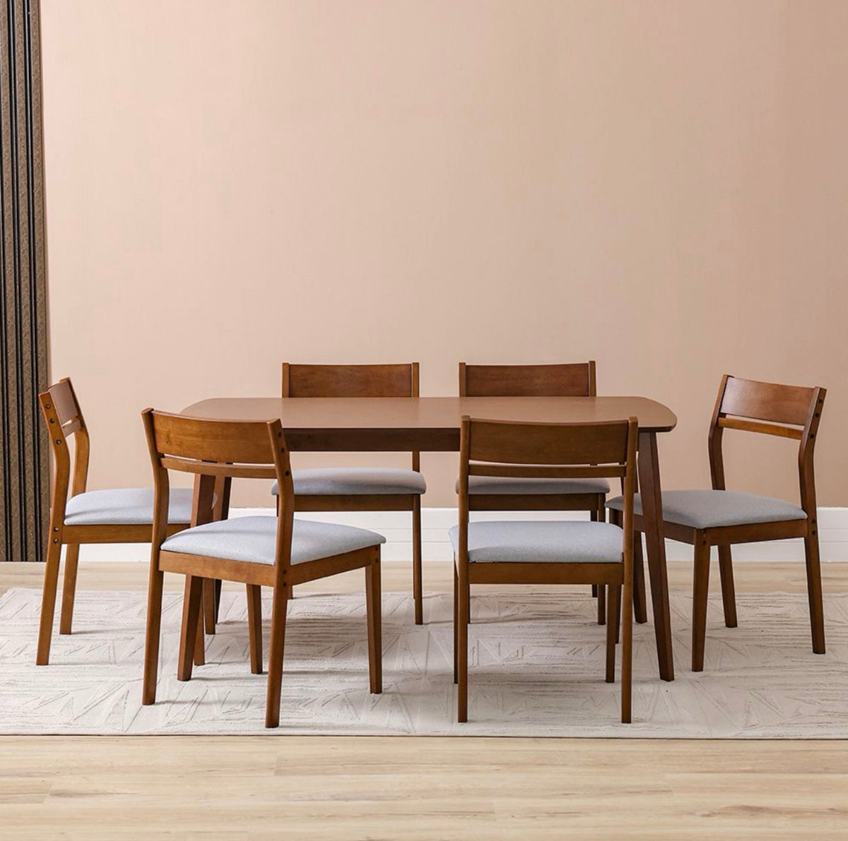 6-Seater Solid Wood Dining Table Set – Modern 2026 Design | Islamabad & Rawalpindi