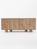 2026 Modern Geometric Solid Wood Sideboard