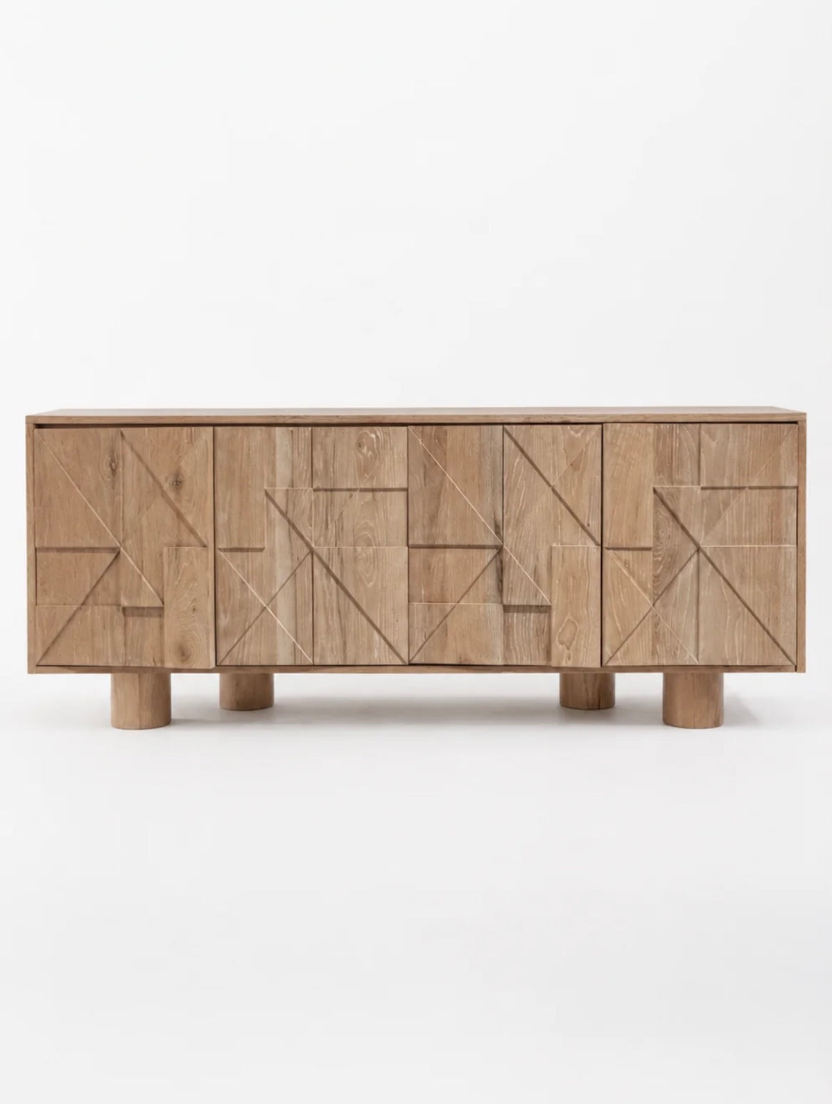 2026 Modern Geometric Solid Wood Sideboard