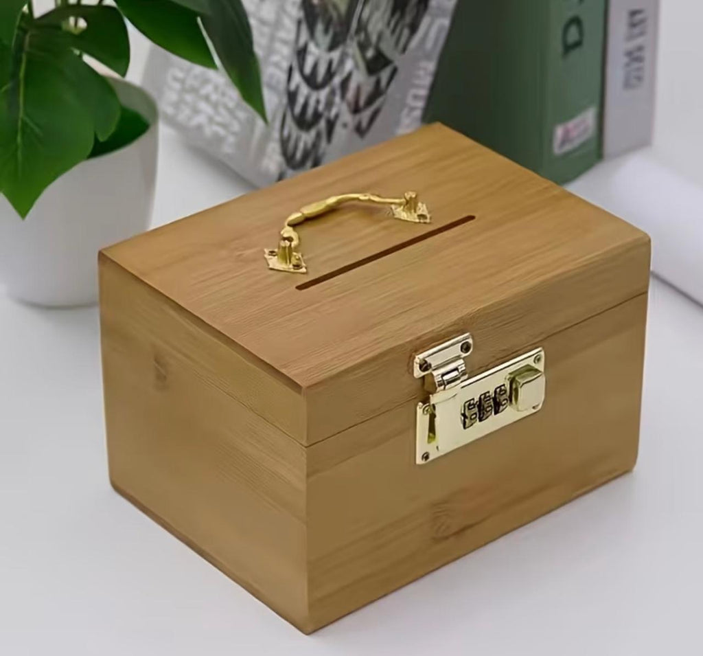 Wooden Lockable Storage Box