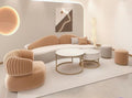 Luxury Curved Ribbed Sofa Set