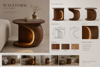 2026 New Design – WAVEFORM Modern Sculptural LED Side Table
