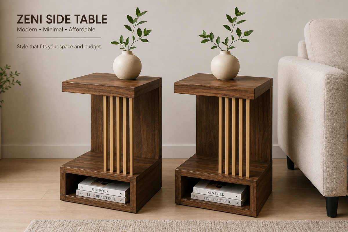 2026 New Design ZENI Modern Side Table Set of 2