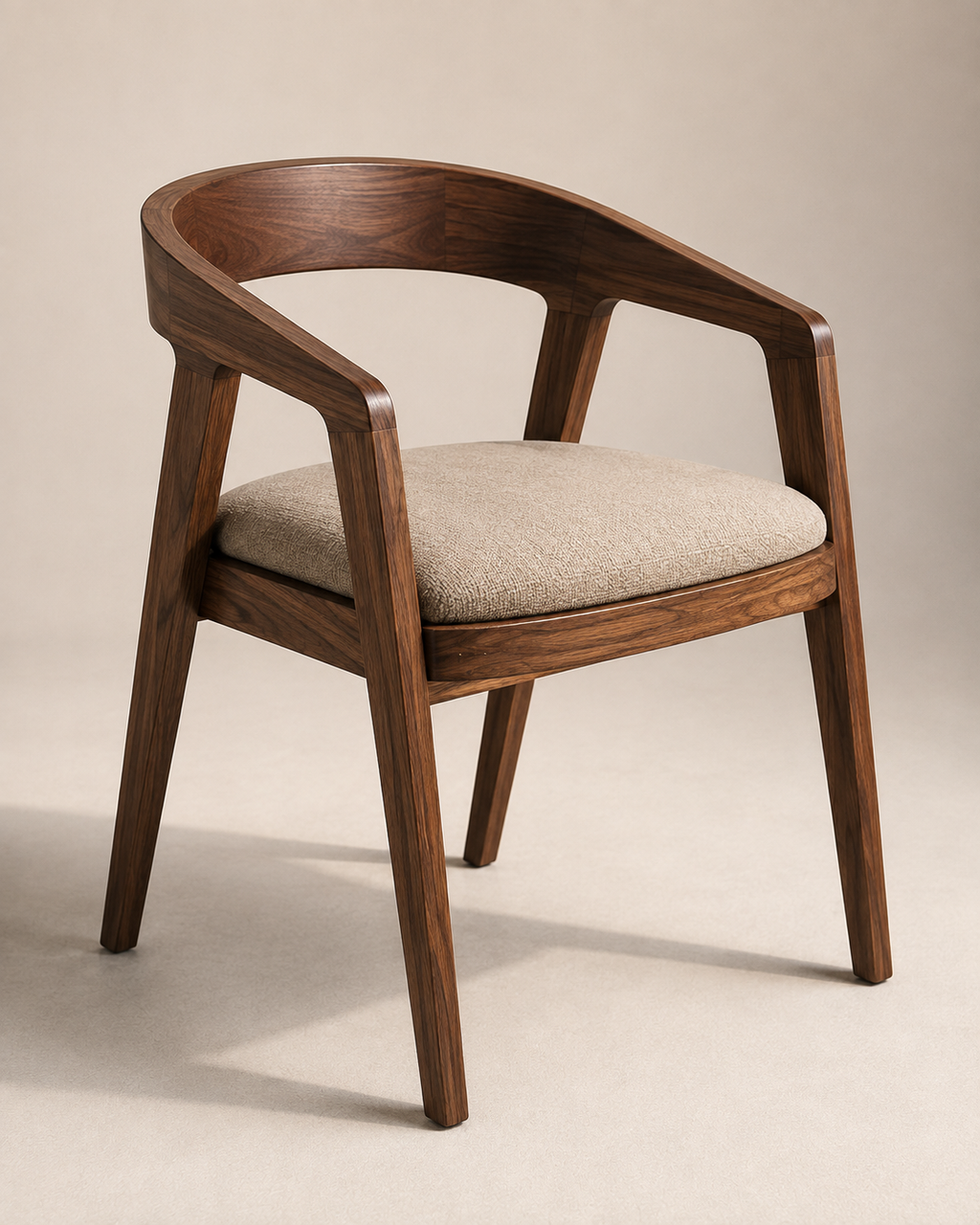Luna Solid Walnut Chair – 2026 New Luxury Design