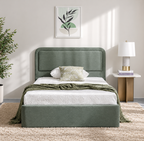 2026 New Design – Elegant Sage Green Upholstered Single Bed