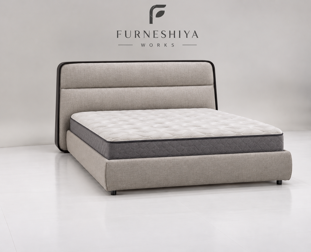 2026 Modern Luxury Upholstered Bed with Mattress | Furnishiya Works